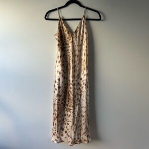 L"Agence deer animal printed sleeveless slip style dress